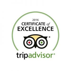 Trip Advisor – Certificate of Excellence 2016